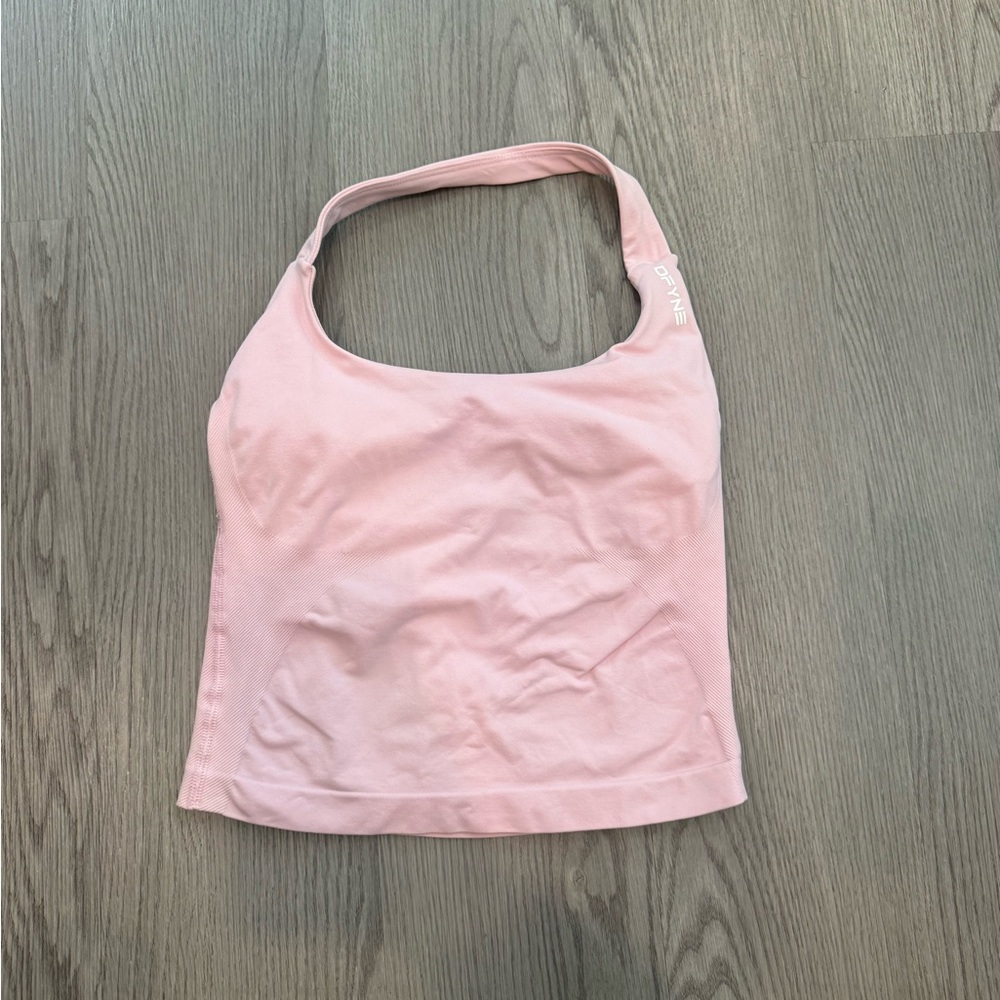 DFYNE impact halter top light rose